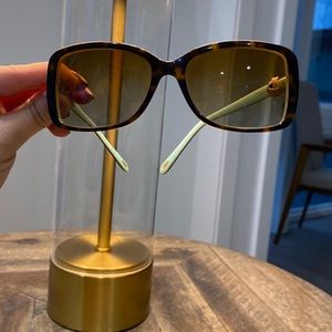 Tiffany & Co. cat eye sunglasses tortoiseshell and Tiffany blue.
